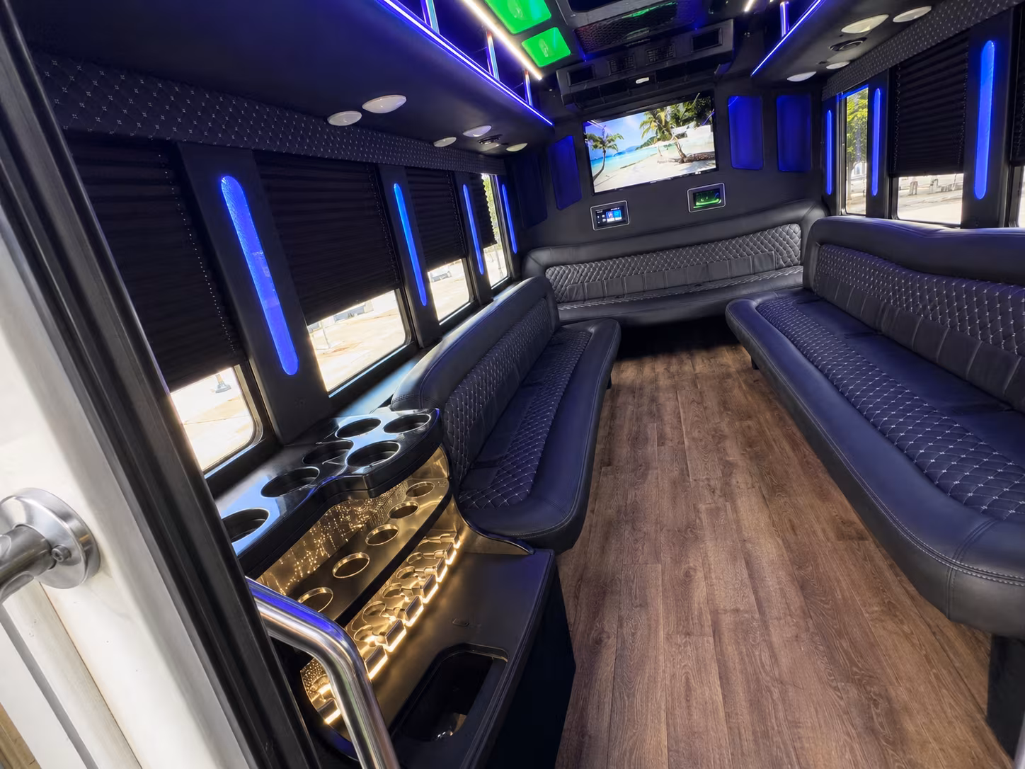 20 Passenger Party Bus Inside