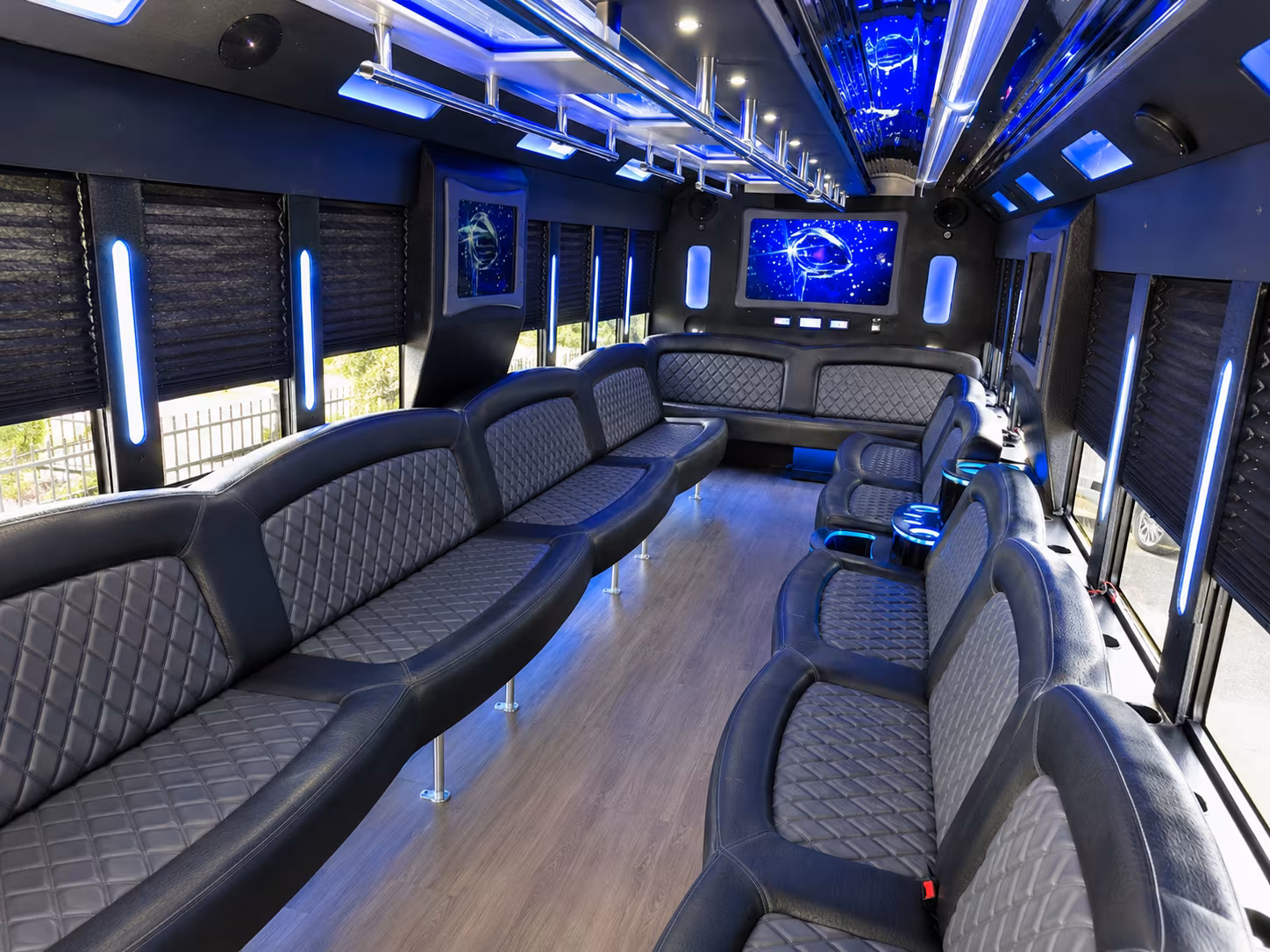 Palm Bay Prom & Homecoming Transportation party bus exterior