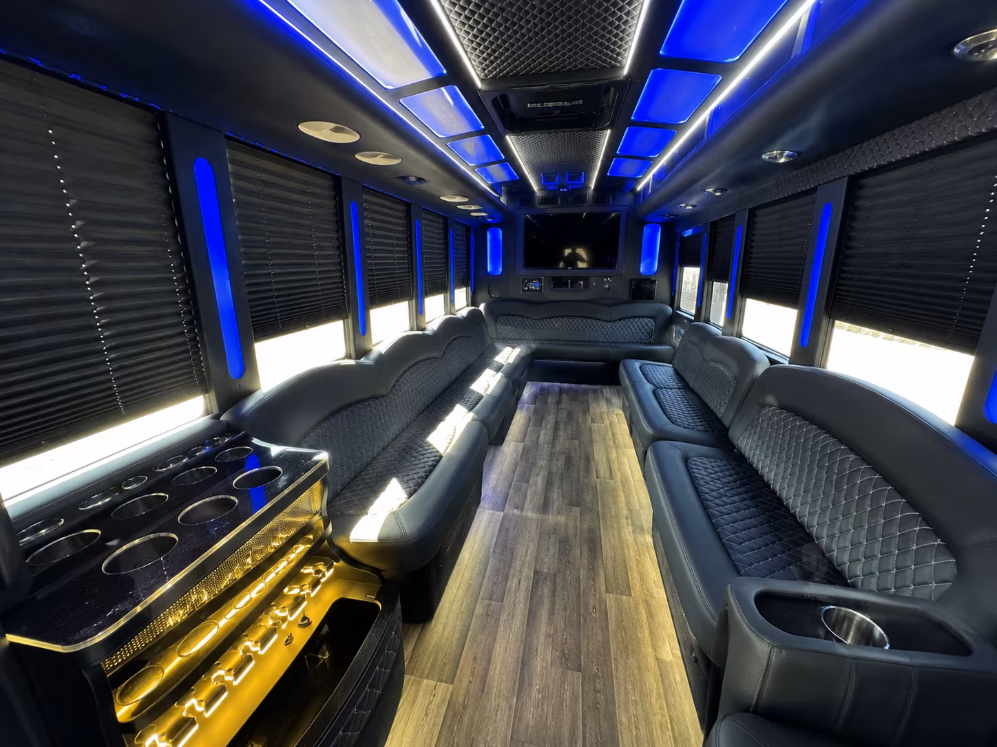 Palm Bay Sporting Event Transportation party bus exterior