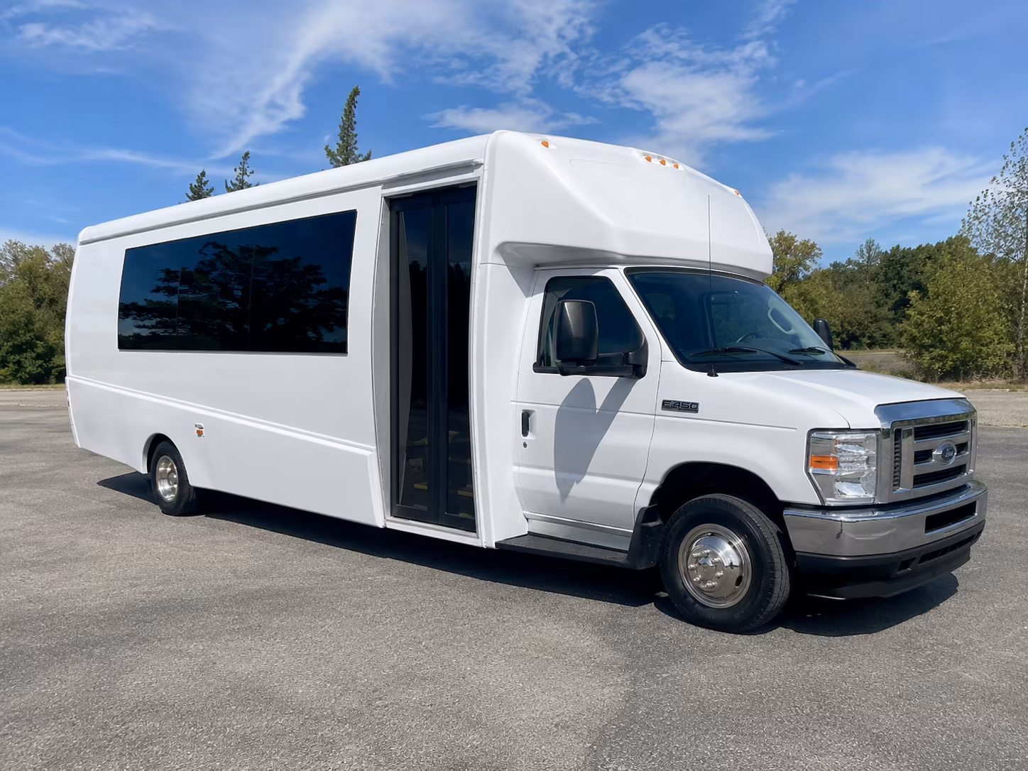 Palm Bay Wedding Transportation party bus exterior
