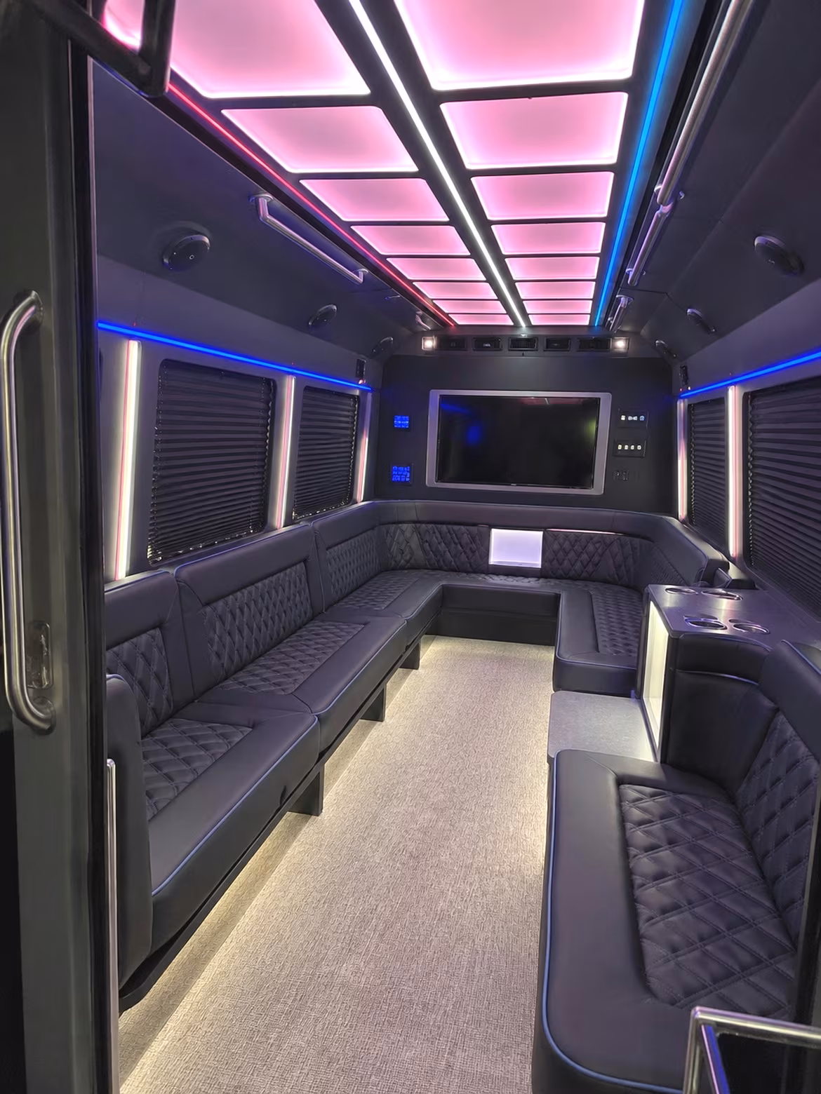 Palm Bay Wedding Transportation party bus interior