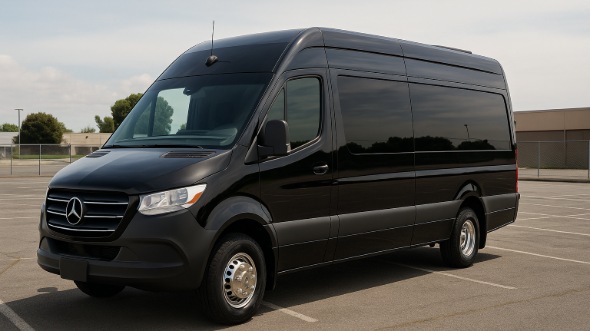 Exterior of Charter Bus Company Titusville's 14 Passenger Sprinter Limousine in Titusville