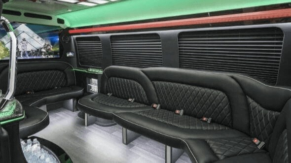 Interior of Charter Bus Company Deltona's 15 Passenger Party Bus in Deltona