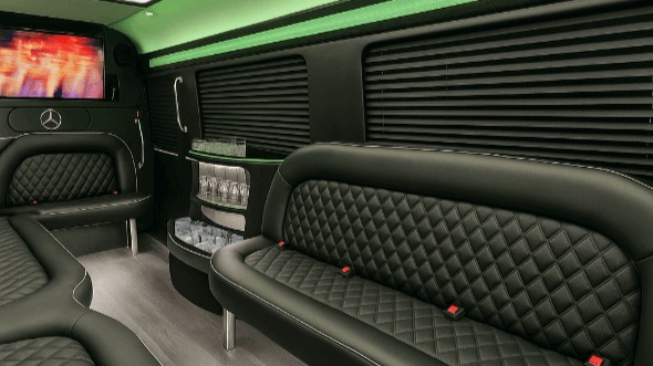 Interior of Palm Bay Party Bus Company's 15 Passenger Party Bus in Palm Bay