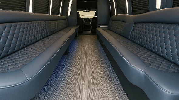 Interior of Charter Bus Company Kissimmee's 25 Passenger Party Bus in Kissimmee