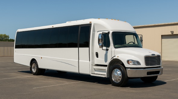Exterior of Charter Bus Company Palm Bay's 28 Passenger Minibus in Palm Bay