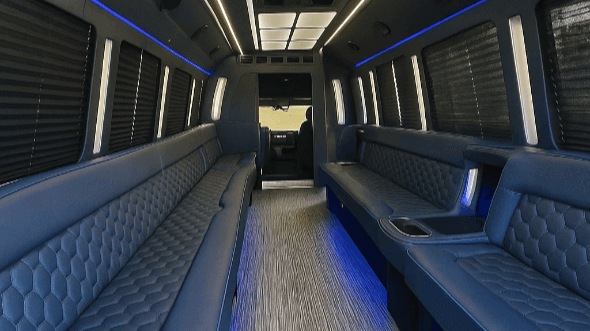 Interior of Palm Bay Party Bus Company's 28 Passenger Party Bus in Palm Bay