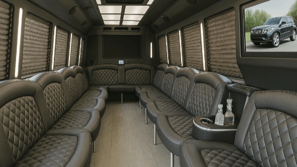 Interior of Charter Bus Company Deltona's 30 Passenger Party Bus in Deltona