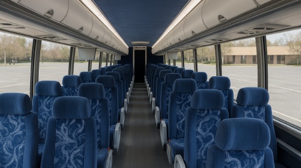 Interior of Charter Bus Company Palm Bay's 40 Passenger Charter Bus in Palm Bay