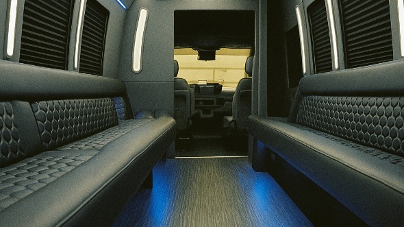 Interior of Charter Bus Company Deltona's 40 Passenger Party Bus in Deltona