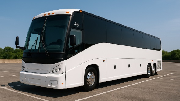 Exterior of Charter Bus Company Sanford's 40 Passenger Party Bus in Sanford