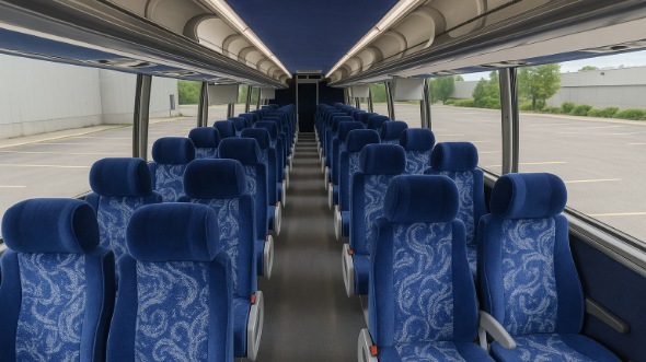 Interior of Charter Bus Company Palm Bay's 46 Passenger Charter Bus in Palm Bay
