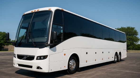 Exterior of Charter Bus Company Palm Bay's 51 Passenger Charter Bus in Palm Bay