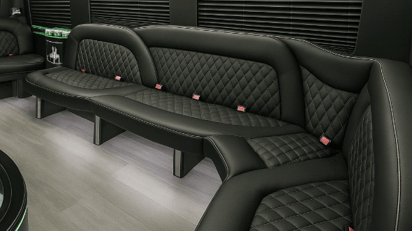 palm bay 15 passenger party bus interior