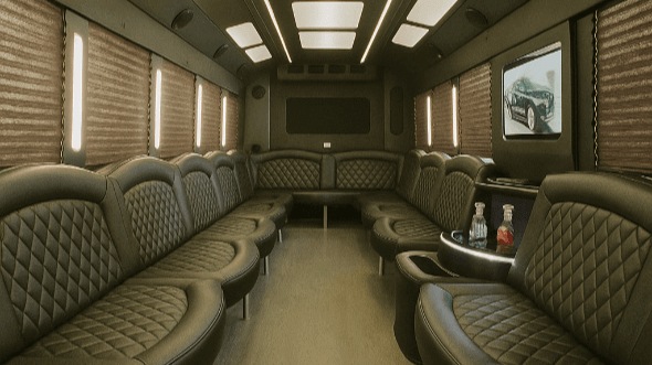 palm bay 20 passenger party bus interior