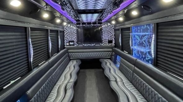 palm bay 40 passenger party bus interior