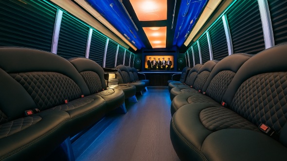 palm bay 50 passenger party bus interior